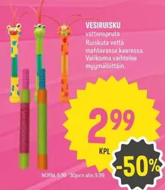 VESIRUISKU vattenspruta
