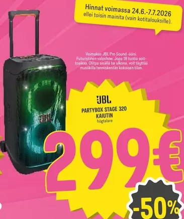 JBL - PARTYBOX STAGE 320 KAIUTIN