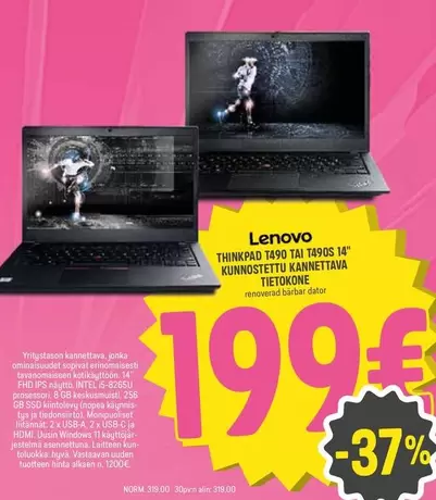 Intel - THINKPAD 1490 14" KUNNOSTETTU TIETOKONE