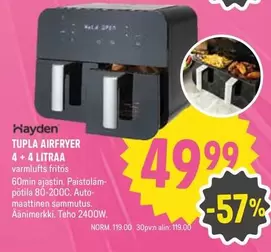 TUPLA AIRFRYER 4 + 4 LITRAA
