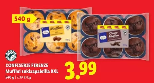 Muffini suklaapaloilla XXL