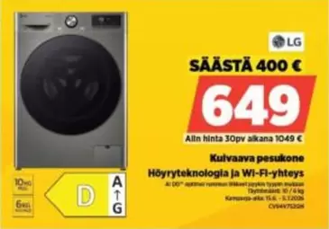 Kulmaa pesukone