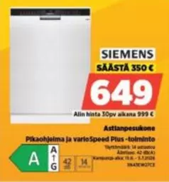 Siemens - Astianpesukone