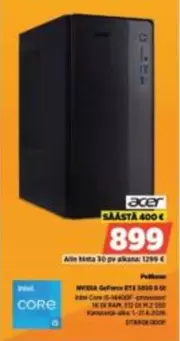 Acer - MVidia GeForce RTX 3050 & 10th Intel Core i5-10400F