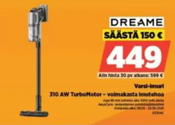 310 AW TurboMotor - volmakasta imutehoa