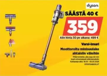 Varsi-imuri Moottoroitu minisuulake ahtaisiin väleihin