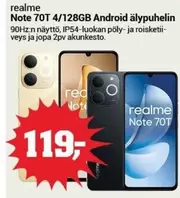 Note 70T 4/128GB Android älypuhelin