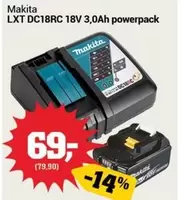 Makita - LXT DC18RC 18V 3,0Ah powerpack