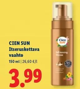 Itseruskettava vaahto