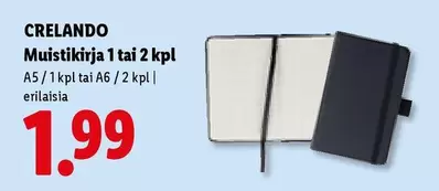 Muistikirja 1 tai 2 kpl