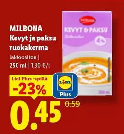 Kevyt ja paksu ruokakerma