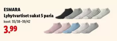 Lyhytvartiset sukat 5 paria