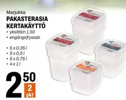 PAKASTERASIA KERTÄKÄYTTÖ