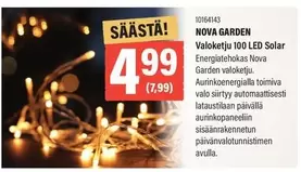 Valoketju 100 LED Solar