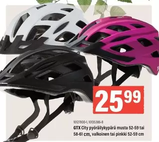 GTX City pyöräilypyörä musta 52-59 tai 58-61 cm, valkoinen tai pinkki 52-59 cm