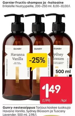 Fructis shampoo ja -hoitoaine