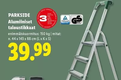 Alumiiniset taloustikkaat