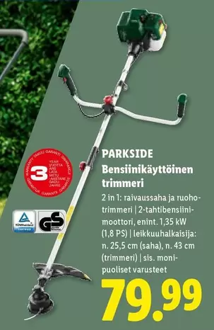 Bensiinikäyttöinen trimmeri