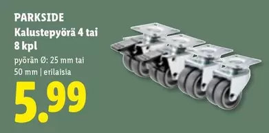 Kalustepyörä 4 tai 8 kpl