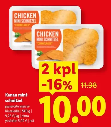 CHICKEN MINI SCHNITZEL "CORNFLAKES"