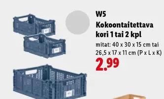 Kokoontaitettava kori