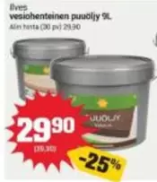 vesiohentoinen puuöljy