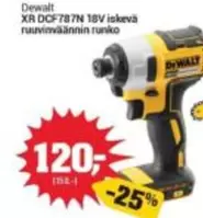 Dewalt - XR DCF787N 18V iskävä ruuvinväännin runko