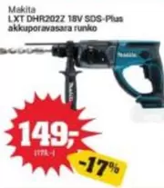 Makita - LXT DHR202Z 18V SDS-Plus akkuporavasara runko