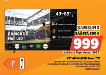 85" 4K MiniLED Smart TV