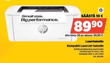 Hp - Lasertulostin Kompakti Laser Jet-tulostin