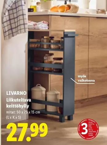 Liikuteltava keittiöhylly
