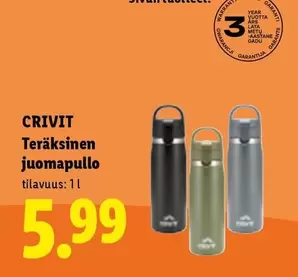 Teräksinen juomapullo