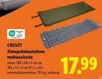 Ilmapehmusteinen makuualusta