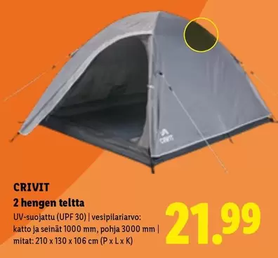 2 hengen teltta