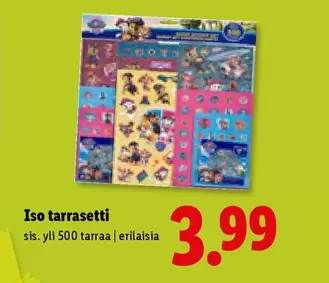Iso tarrasetit