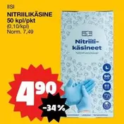 NITRIILIKÄSINE 50 kpl/pkt