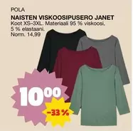 NAISTEN VISKOOSIPUSERO JANET