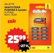 VAIHTOTERÄ FUSION5 8 kpl/pkt
