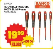 RUUVITALTTASARJA 1000V SLIM 5 osaa