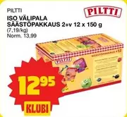ISO VÄLIPALA SÄÄSTÖPAKKAUS