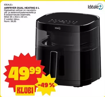 AIRFRYER DUAL HEATING 6 L