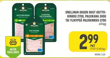 OHUEN OHUT KEITTO-KINNKKU 270G, PALVIKANA 240G TAI YLIYKPSYÄ PALVIKINKKU 270G