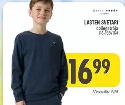LASTEN SVETARI college-tröja 116-158/164
