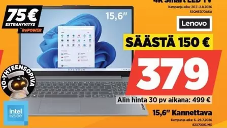 Intel - 15,6" Kannettava