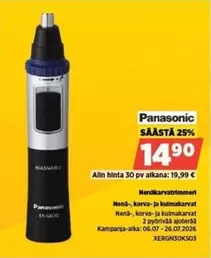 Nenä-, korva- ja kulmakarvatrimmeri ER-GN30