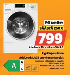 Miele - Pyypinpesukone WWA128WCFIN