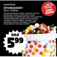 NAMIPÄIVÄ IRTOMAKEISISET