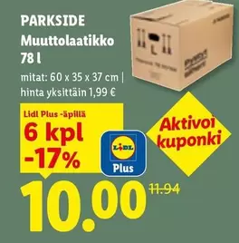 Muuttolaatikko 78 l