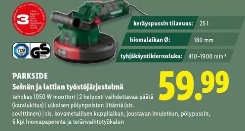 Seinän ja lattian työstöjärjestelmä
