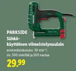 Sähkö-käyttöinen viimeistelynaulain
